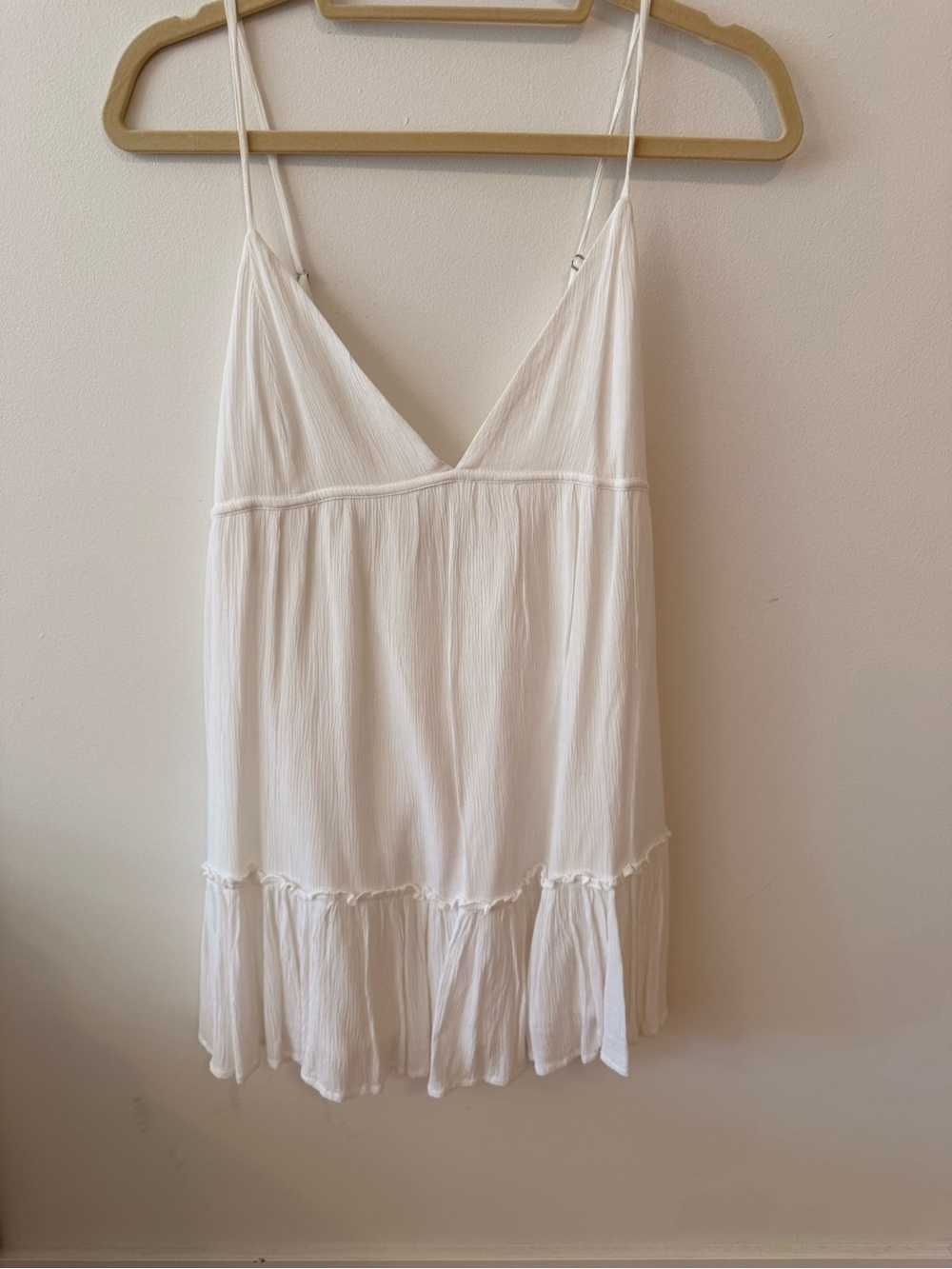 Simons White Spaghetti-Strap Mini Dress